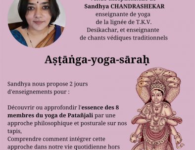 Stage de Yoga avec Sandhya Chandrashekar et ENPY Tours